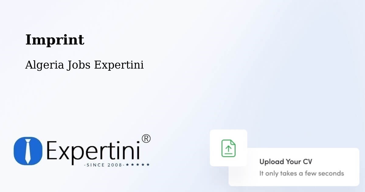 Imprint – El Achir - Algeria Jobs Expertini